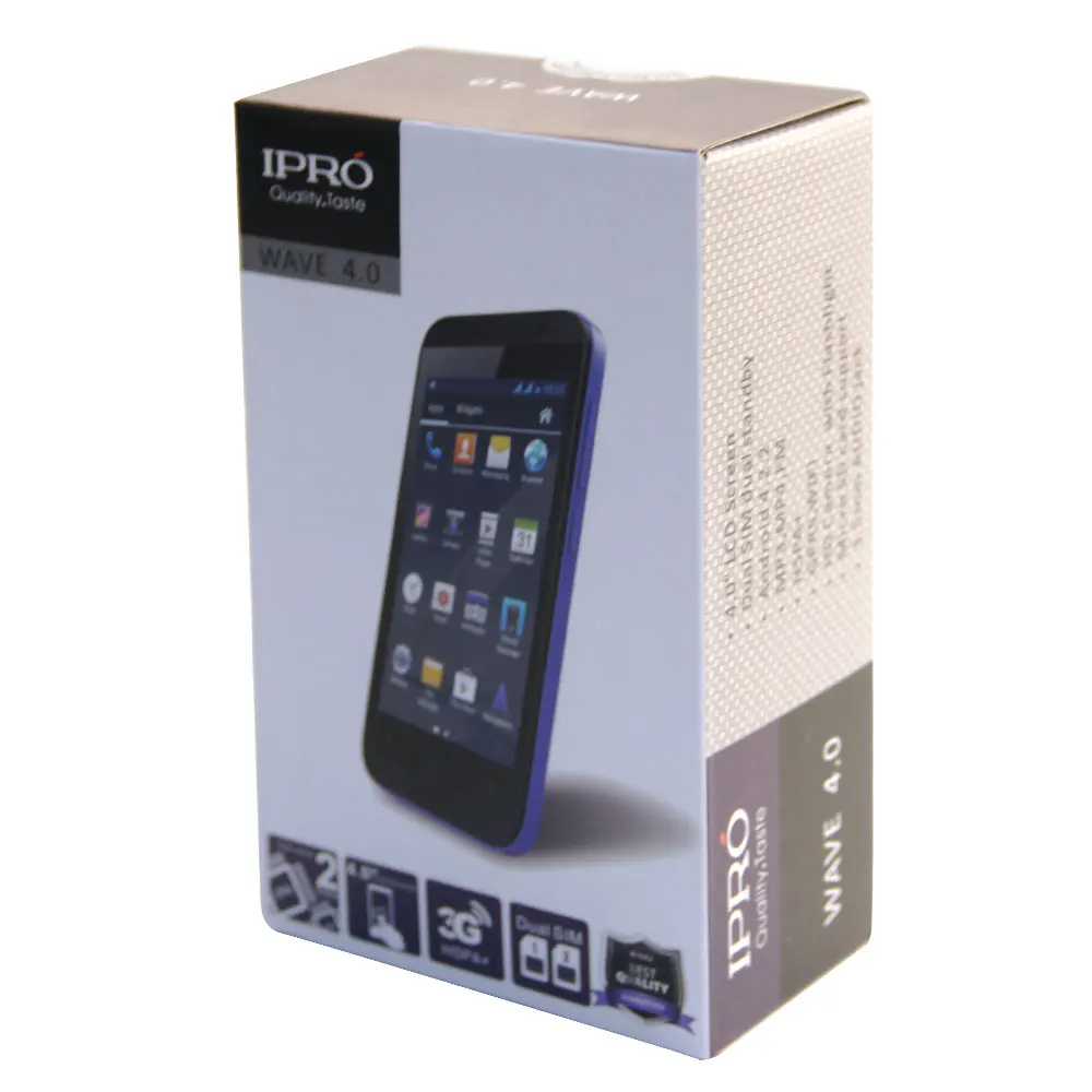 Оригинальный ipro волна 4.0 512 М оперативной памяти 4 ГБ ROM MTK6572 дюймов разблокировать