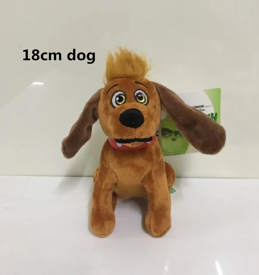 18cm GLQ Dog Стиль 18-38 см Grinch палантин фильм молодой Grinch бобы костюм Санты рождественские Мягкие плюшевые игрушки куклы Дети Рождественские подарки - Цвет: 18cm GLQ Dog