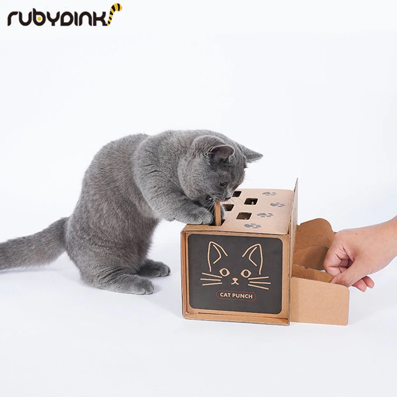 Забавная игрушка для кошек коробка хомяка утолщенная гофрированная бумага