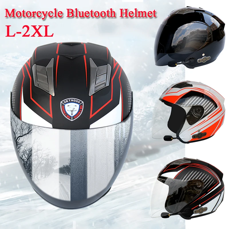 Мотоциклетная Bluetooth гарнитура для шлема динамик Полуоткрытая Защита лица полный
