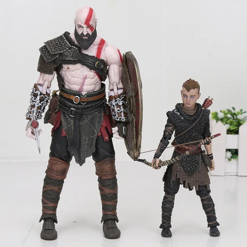 Экшн фигурка ко's NECA God of War 4 Kratos &amp Atreus Axe Shield Son Loki Набор фигурок игрушечная