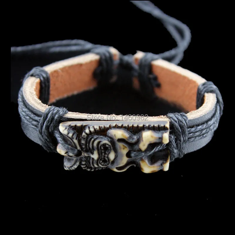 Ювелирные изделия оптом Лот 12 шт имитация кости резные маори тики Тотем кожаный