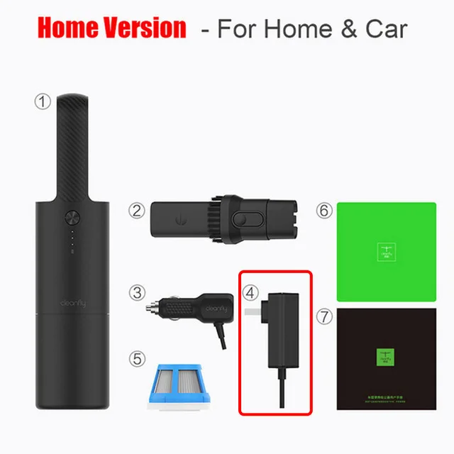 For car and home Xiaomi Mijia Cleanfly Fvq портативный автомобильный Домашний Беспроводной Ручной пылесос Мощный всасывающий быстрый заряд - Цвет: For car and home
