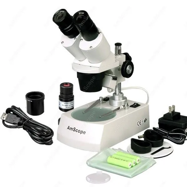 Беспроводной светодиодный стерео микроскоп амскоп 5X 10X 15X 30X + камера|microscope