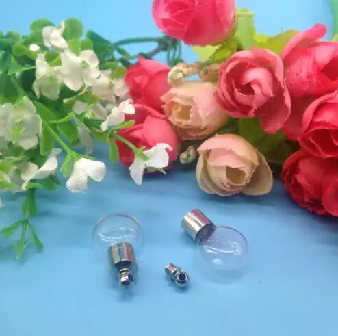 20 шт./лот Плоская Круглая миниатюрная бутылка для загадывания желаний стеклянная