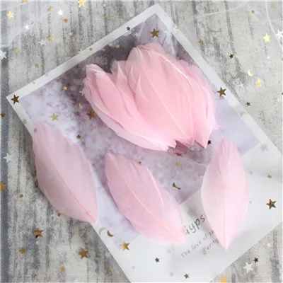 pink 50pcs Plumes лебединые перья 5-9 см красочные окрашенные DIY натуральные гусиные перья для домашнего декора серьги ювелирные изделия Аксессуары для одежды 50 шт - Цвет: pink 50pcs