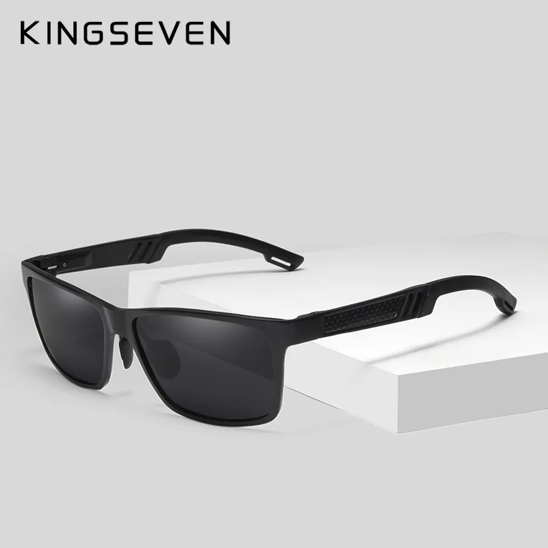 Мужские солнцезащ. Очки для вождения KINGSEVEN черно серые солнцезащитные очки в