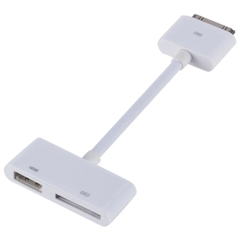 Elistooop 30Pin штекер HDMI + 30P famale Кабель-адаптер конвертер для Ipad Touch iPhone 4 iPad 2 |