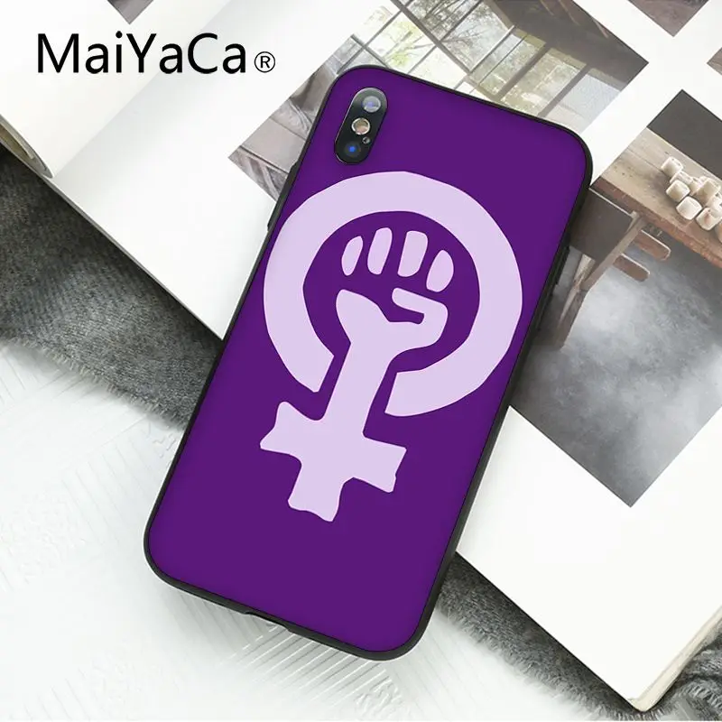 Розовый чехол для телефона с логотипом феминистского кулака iphone 12 11 pro MAX 8 7 6 6S Plus X