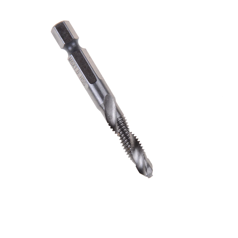 

6pcs/set 1/4" Hex Shank Drill Bit HSS Screw Tap Drill Bits Hss Taps Countersink Set HSS Metric Composite Tap Drills M3-M10