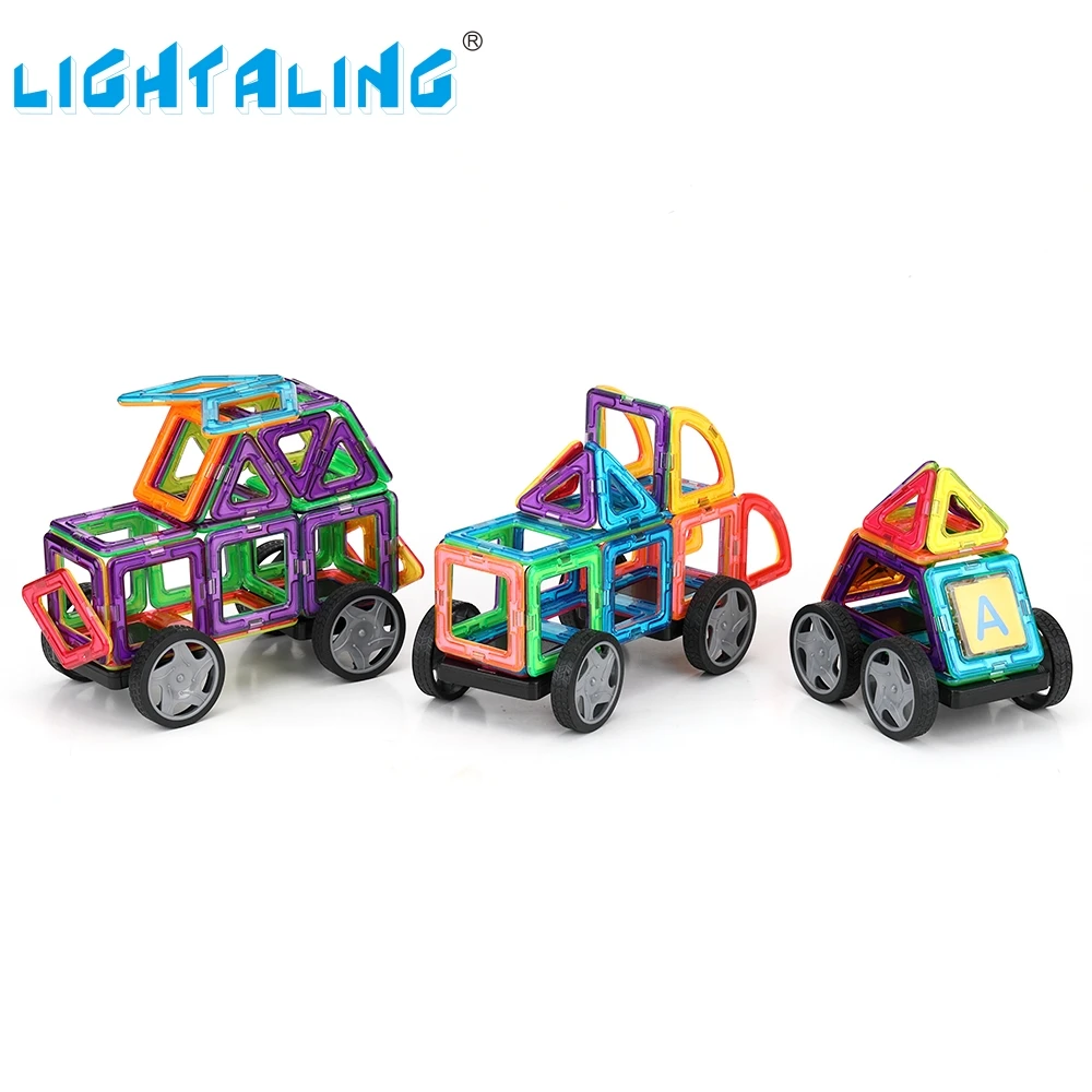Lightaling Магнитный конструктор Большой размер 34/68/89 шт Строительные блоки 3D DIY модели развивающая игрушка для малышей подарок на день рождения