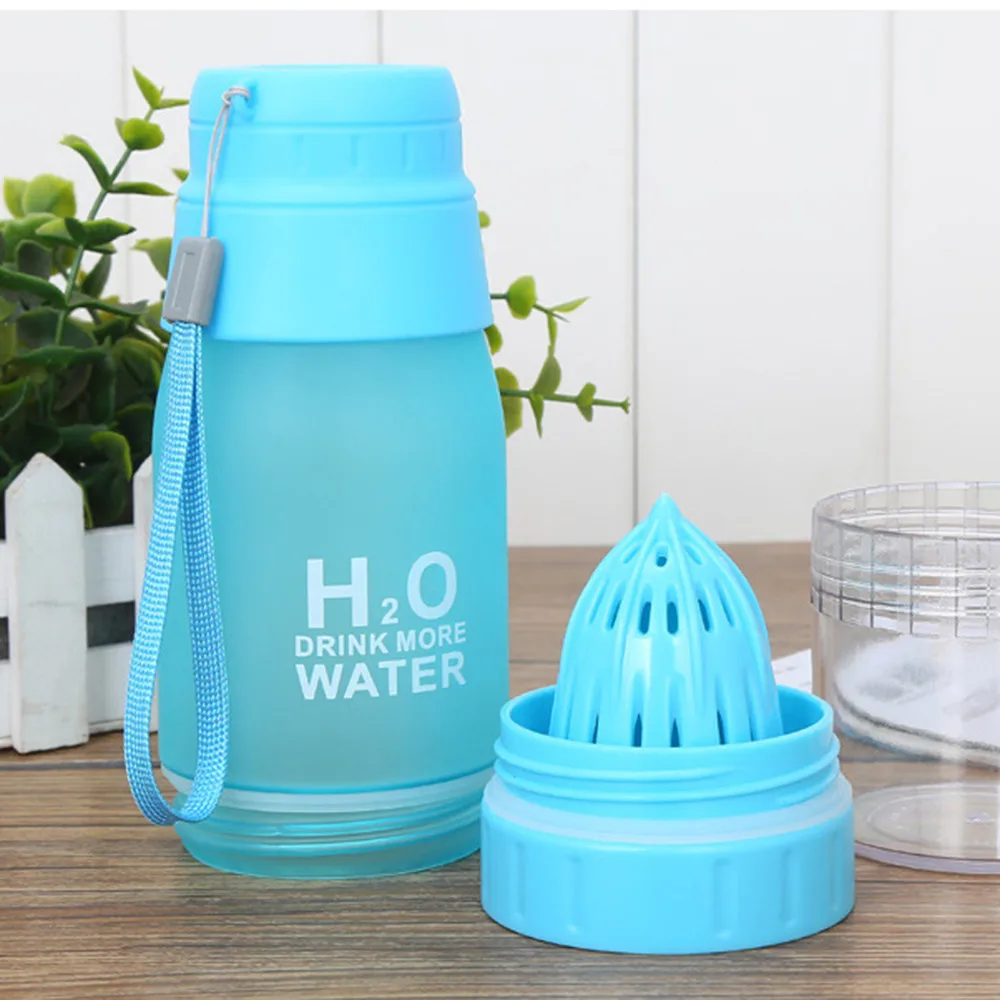 Новые продажи 650 мл лимонная чашка H2O бутылка для воды больше питьевая велосипеда