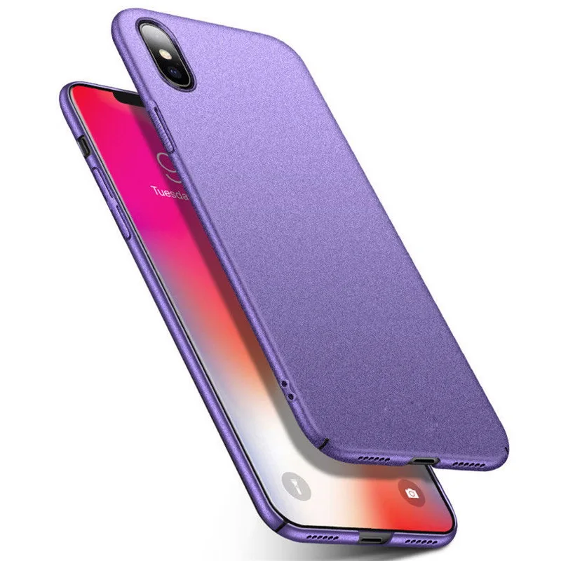 Роскошный Матовый Scrub Противоскользящий чехол для iPhone 11 Pro X XR XS Max, 6, 6 S, Plus, Тонкий Жесткий ПК Пластик на заднюю панель для iPhone 5S 7 8 Plus