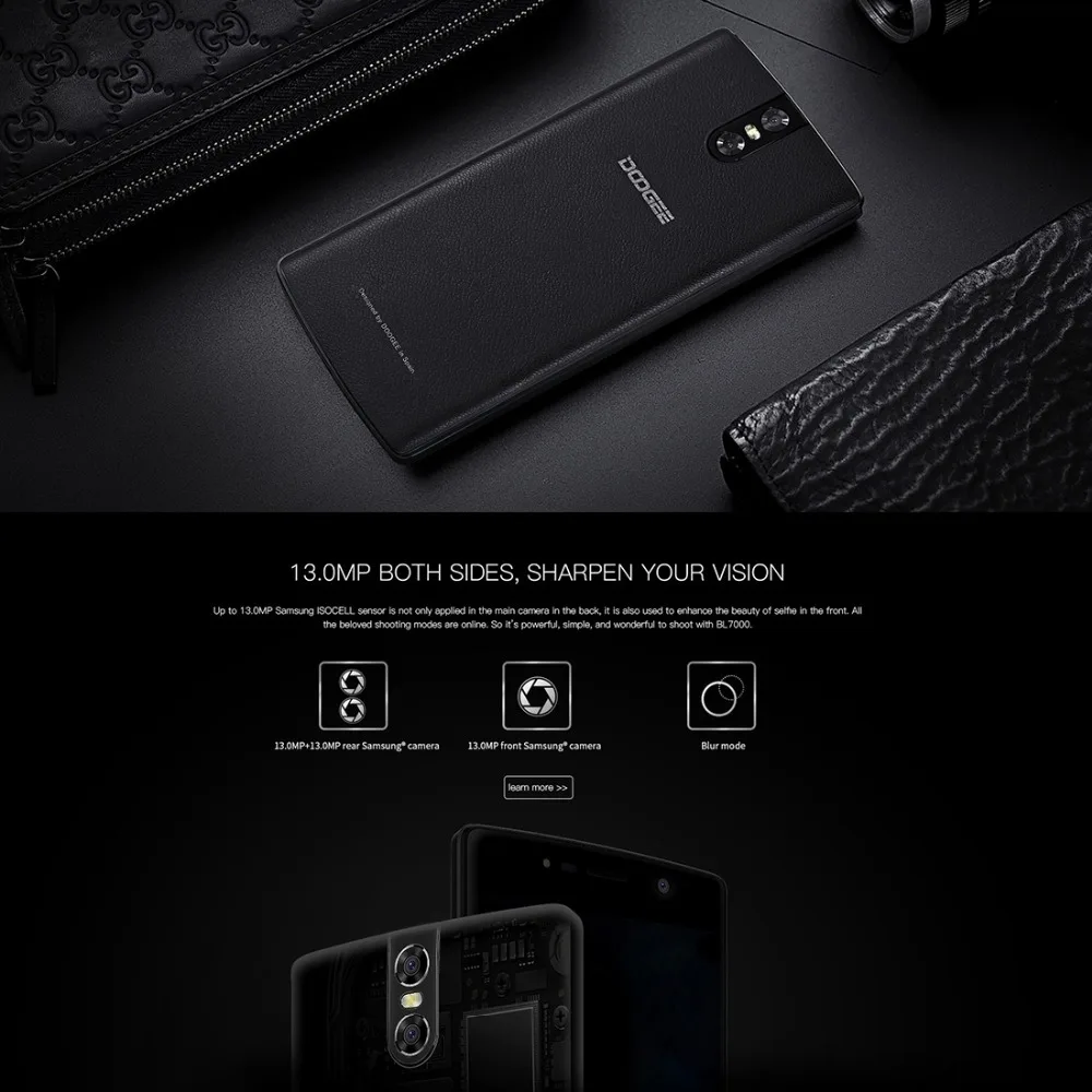 DOOGEE BL7000 4 Гб ОЗУ 64 ПЗУ двойная камера 13 МП мобильный телефон 5 &quotFHD Android 7 0 MTK6750T