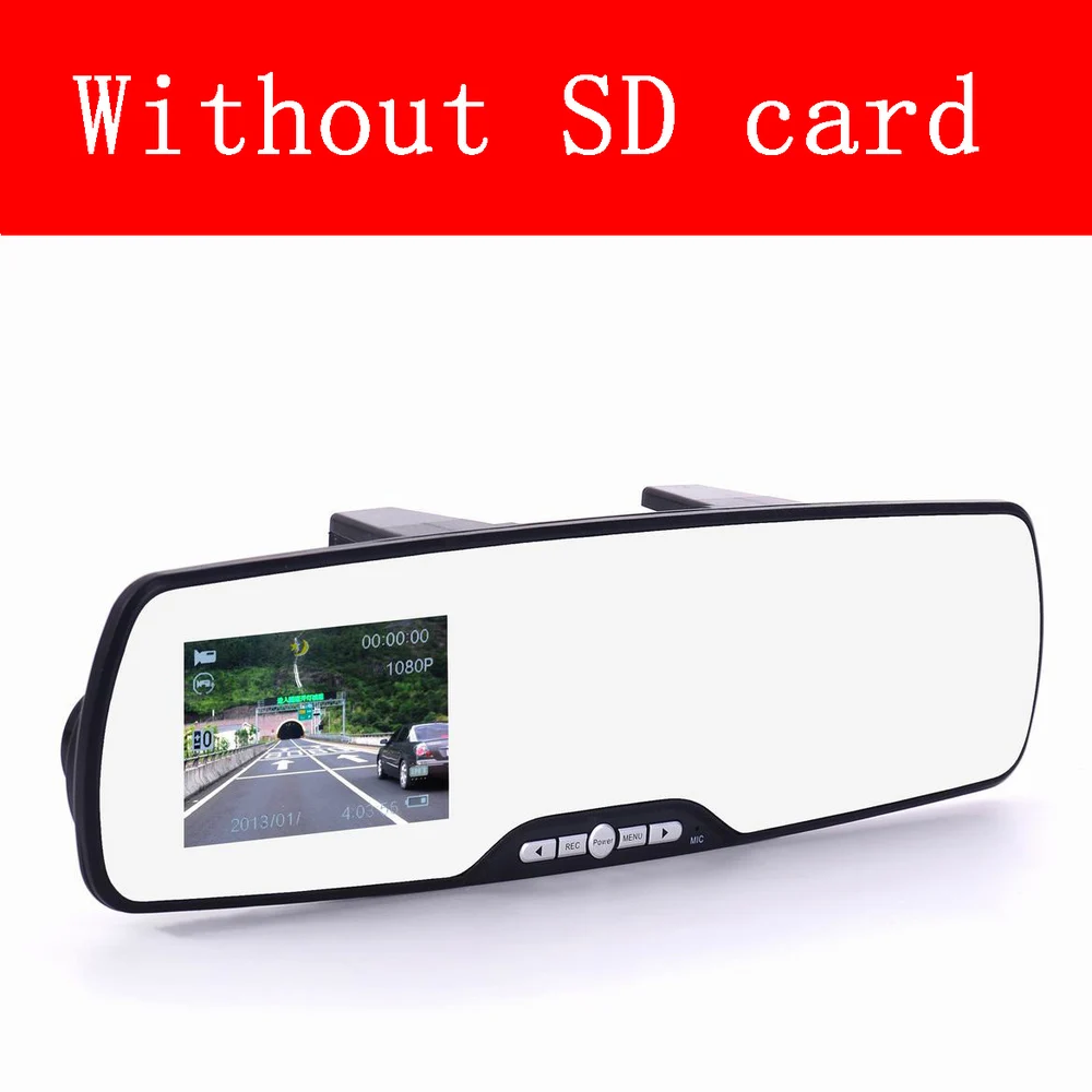Dvr without sd card Dhl ИЛИ ems 50 шт. Автомобильный видеорегистратор зеркало заднего вида Novatek Full HD 1080P 2," lcd 120 градусов широкоугольный Автомобильный видеорегистратор Камера Автомобильное Зеркало - Название цвета: Dvr without sd card