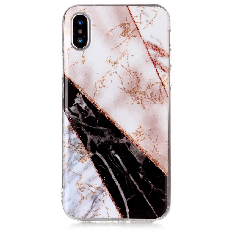 Чехол Netarlier для IPhone X 5 8 дюймов розовое золото блеск геометрический мрамор ультра