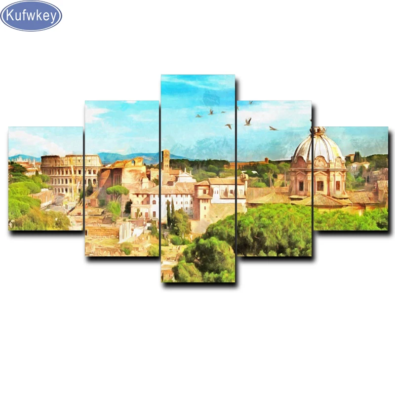 

Пейзаж, алмазная живопись, вышивка крестиком, городское здание, пейзаж, 5d «сделай сам», алмазная вышивка, мозаика, распродажа, 5 шт./компл., домашний декор