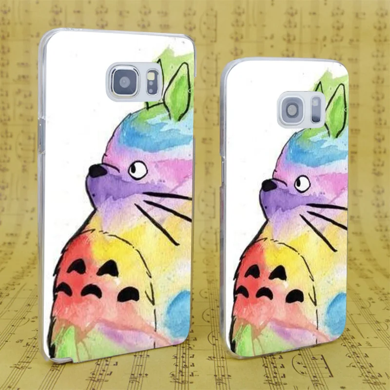DREAM FOX B2600 My Rainbow Totoro Transparent Hard PC Case Cover For Samsung Galaxy S 4 5 6 7 8 Mini Edge Plus Note 3 |