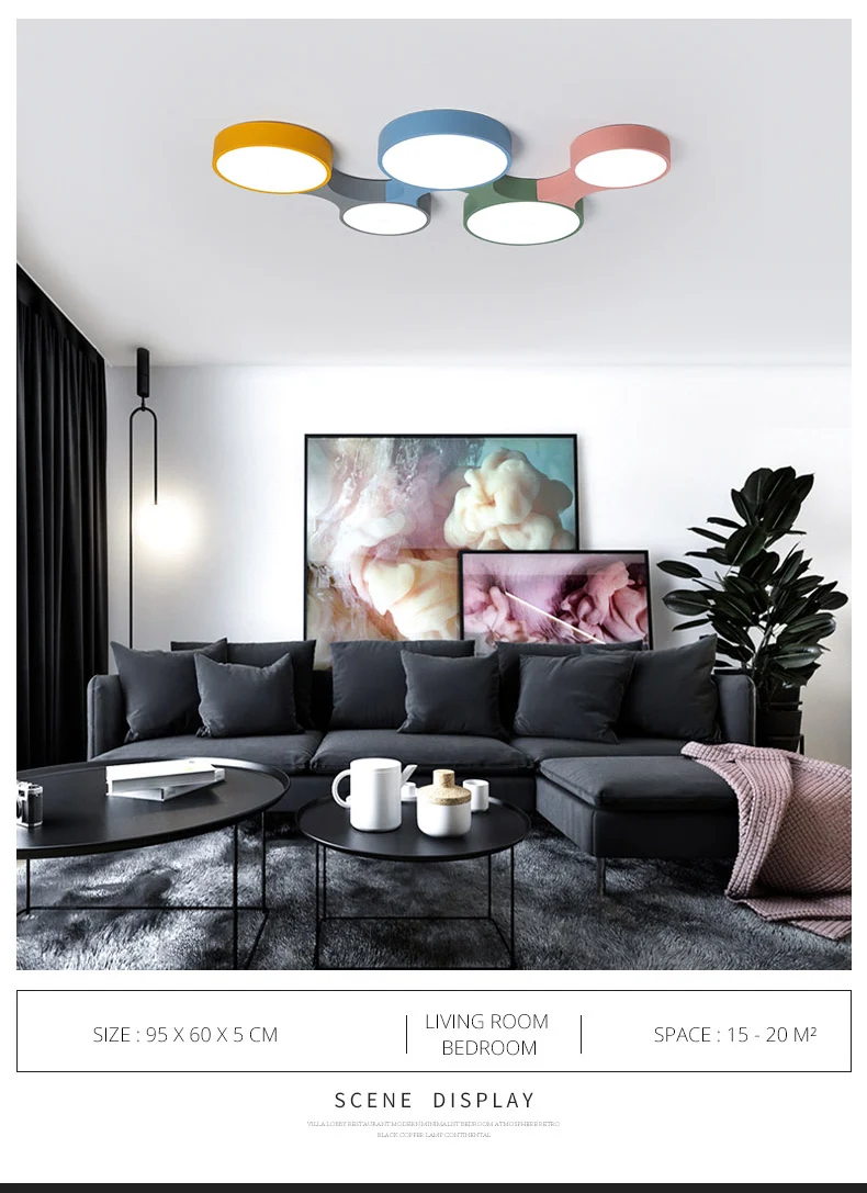 DX Modern Led Ceiling Lights Creative Color Luminaire Kids Bedroom Remote Control Lamp Toy Brick Light Fixture Dimmable Lustre