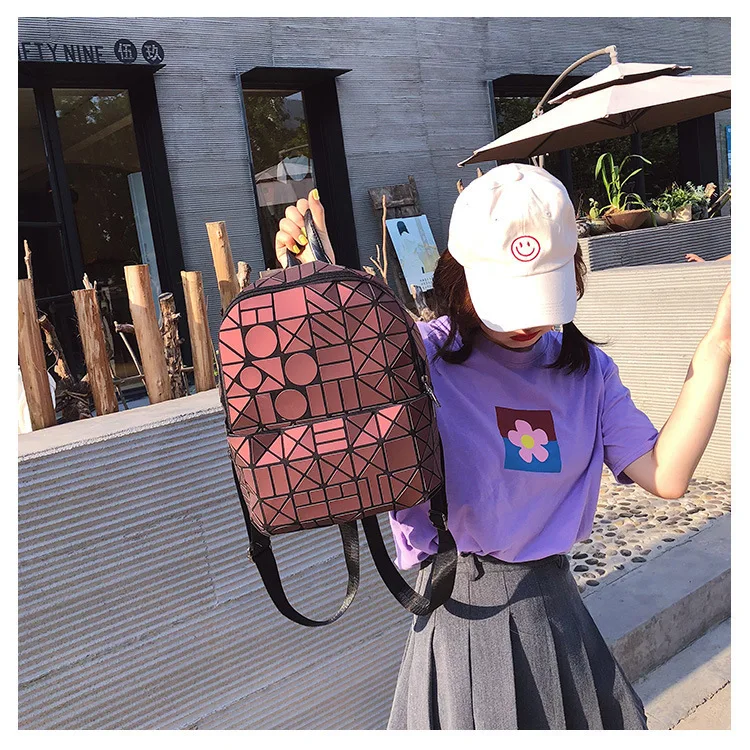 Rucksack Unisex Backpack Sac A Dos Travel Laptop Backpack Back Bag Pack Geometric Luminous School Backpack Bag For Teenages