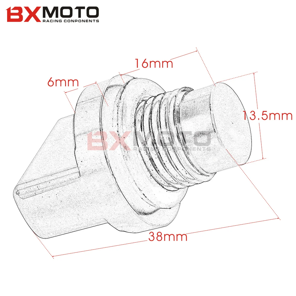 Аксессуары для мотоциклов Запчасти CNC Оранжевый алюминиевый двигатель Магнитный
