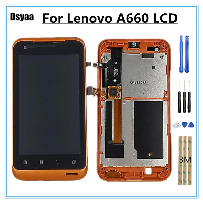 Для Lenovo A660 замена экрана 4 0 дюймовый ЖК дисплей с кодирующий преобразователь