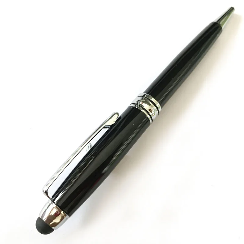 

Free shipping promotion touch screen pen free metal black ballpoint pen gift stationery school office supplier ballpoint pen