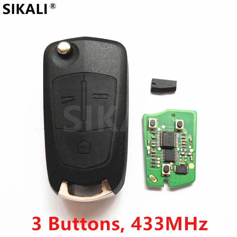Sikali 3 Пуговицы удаленный ключевой 433.92 мГц для Opel Antara автомобиль Keyless Брелок с