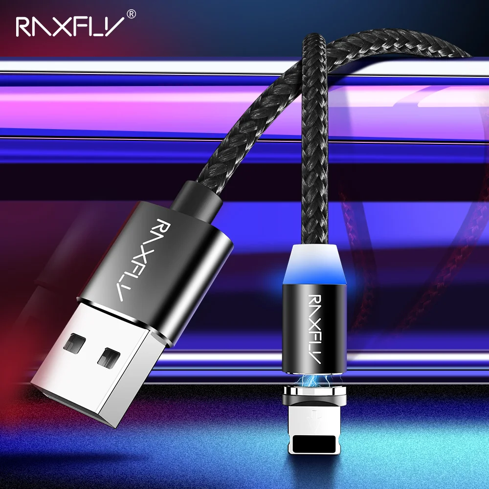 RAXFLY Магнитный зарядный кабель для iPhone X XS Max провод Магнит Micro usb type C samsung S9 S10|Кабели