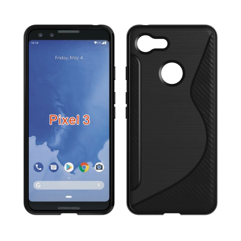 Черный противоударный Противоскользящий гелевый Чехол из ТПУ для GOOGLE PIXEL 3 |