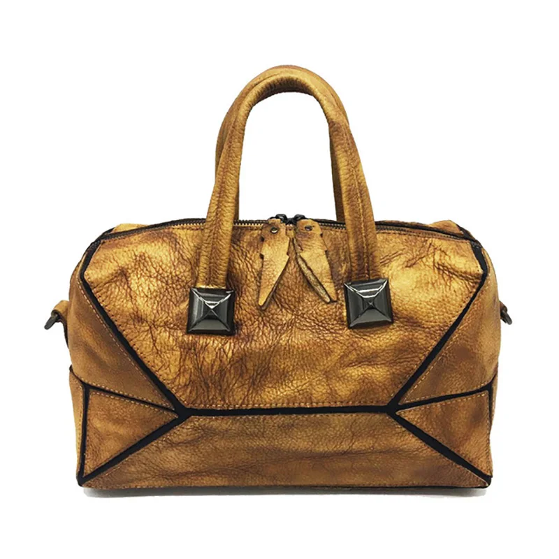 2019 женские сумки винтажная большая сумка тоут из воловьей кожи через плечо с