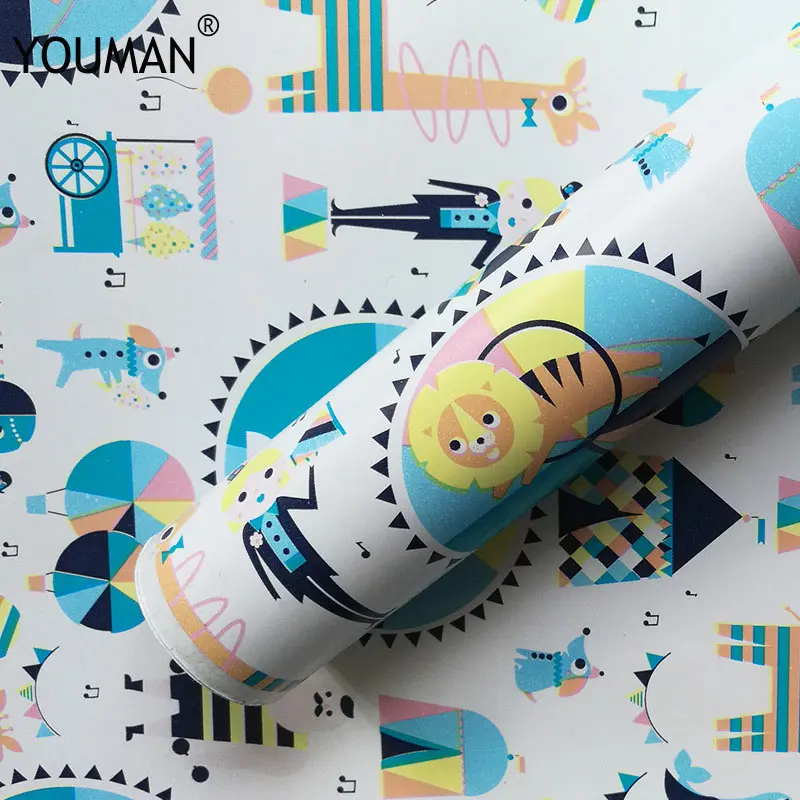 

Wallpapers 3D Self Adhesive Modern PVC Vinyl Wallpaper Cartoon Pattern Wall Decor Restaurant Waterproof 3D Wall Paper Coverings