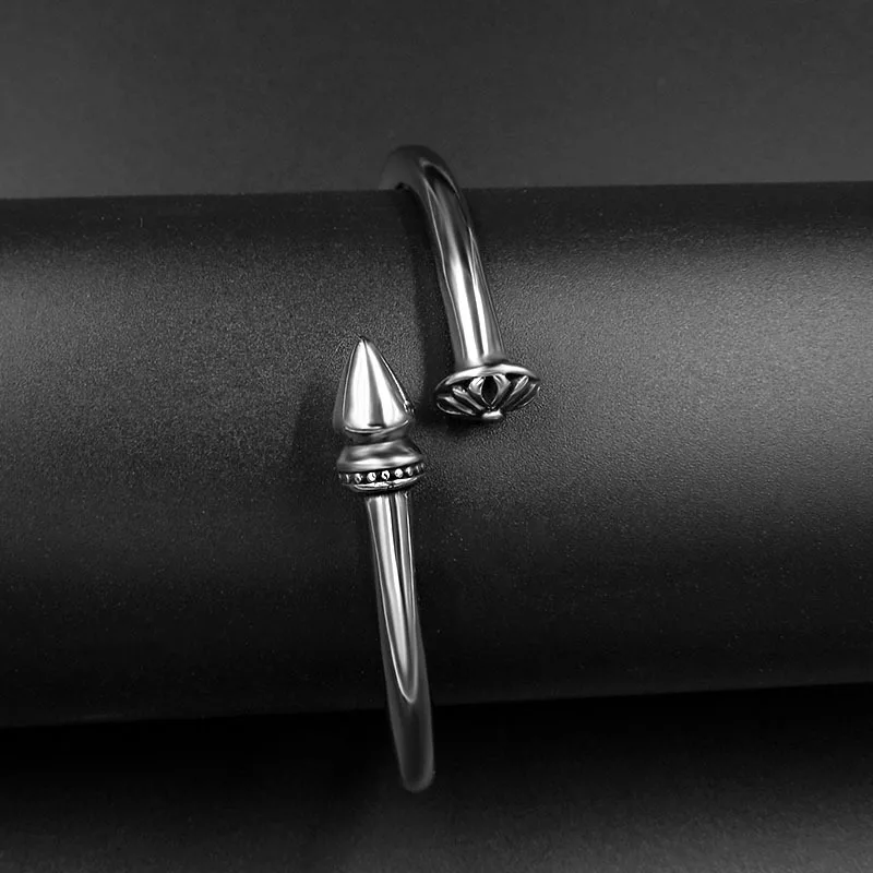 Retro Nail Shape Bangle High Polishing Stainless Steel Bracelet Cuff Bracelets &amp Bangles for Women Vintage Wrist Band Viking | Украшения
