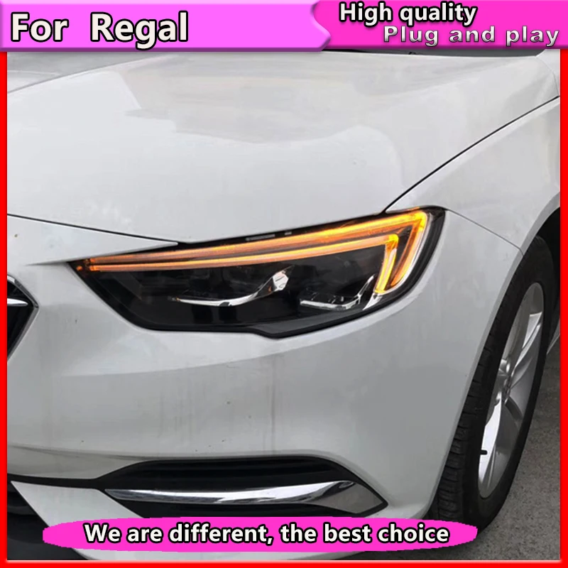 Автомобильный Стайлинг светодиодный фары для Buick Regal 2017-2018 фара объектив двойной