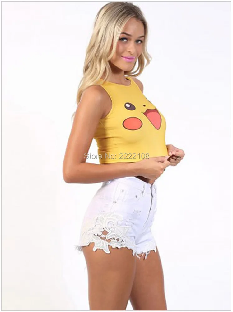 Костюм для косплея Pokemon Pikachu милый короткий жилет женщин с героями мультфильмов