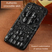 100 original crocodile real leather case for iphone x xr xs 7 8 plus luxury handmade crocodile back cover for iphone 12 pro max