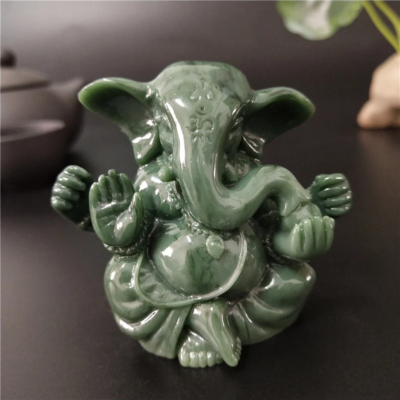 Lord Ganesha Buddha Statue Ornaments Fengshui Ganesh Indian Elephant God Sculptures Figurines For Home Garden Decoration