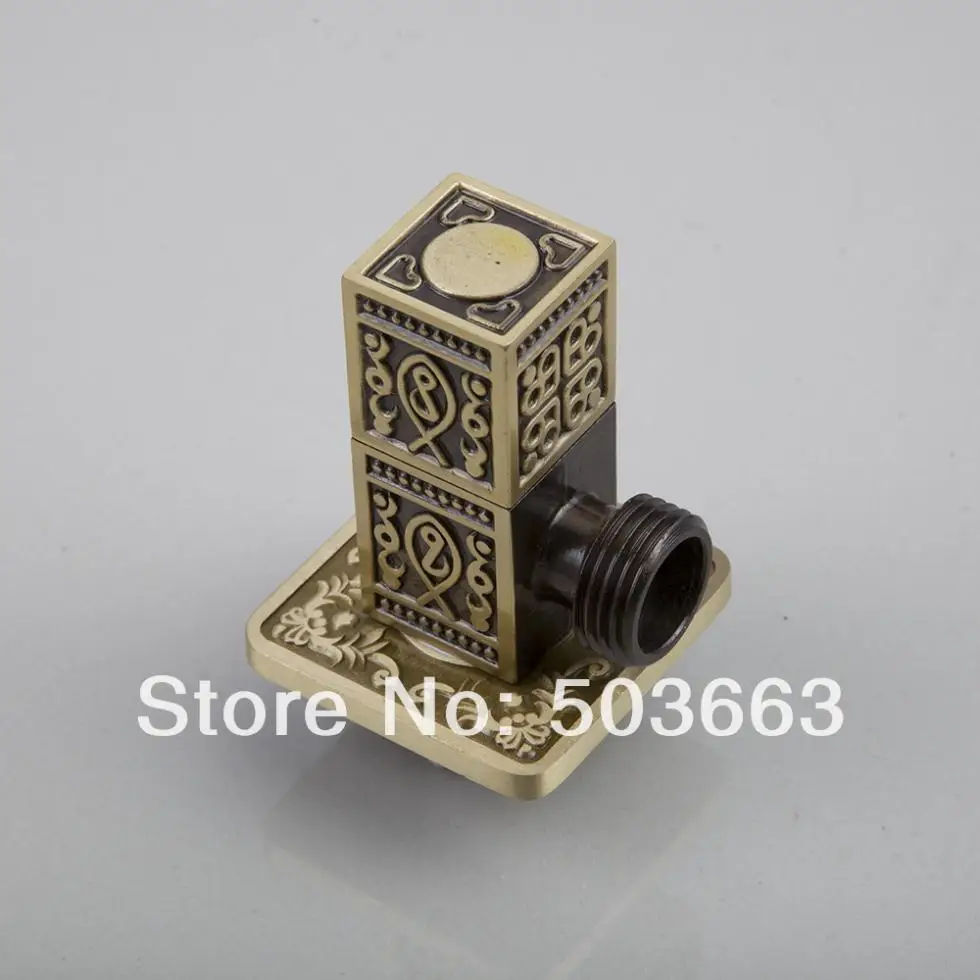 Квадратный кран для кухни/ванной комнаты антикварный Латунный Угловой клапан