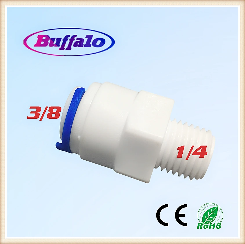 25 шт./лот 1/4 &quotВнешние резьбой 3/8&quot Quick Connect для трубы pe RO оборудование очистки