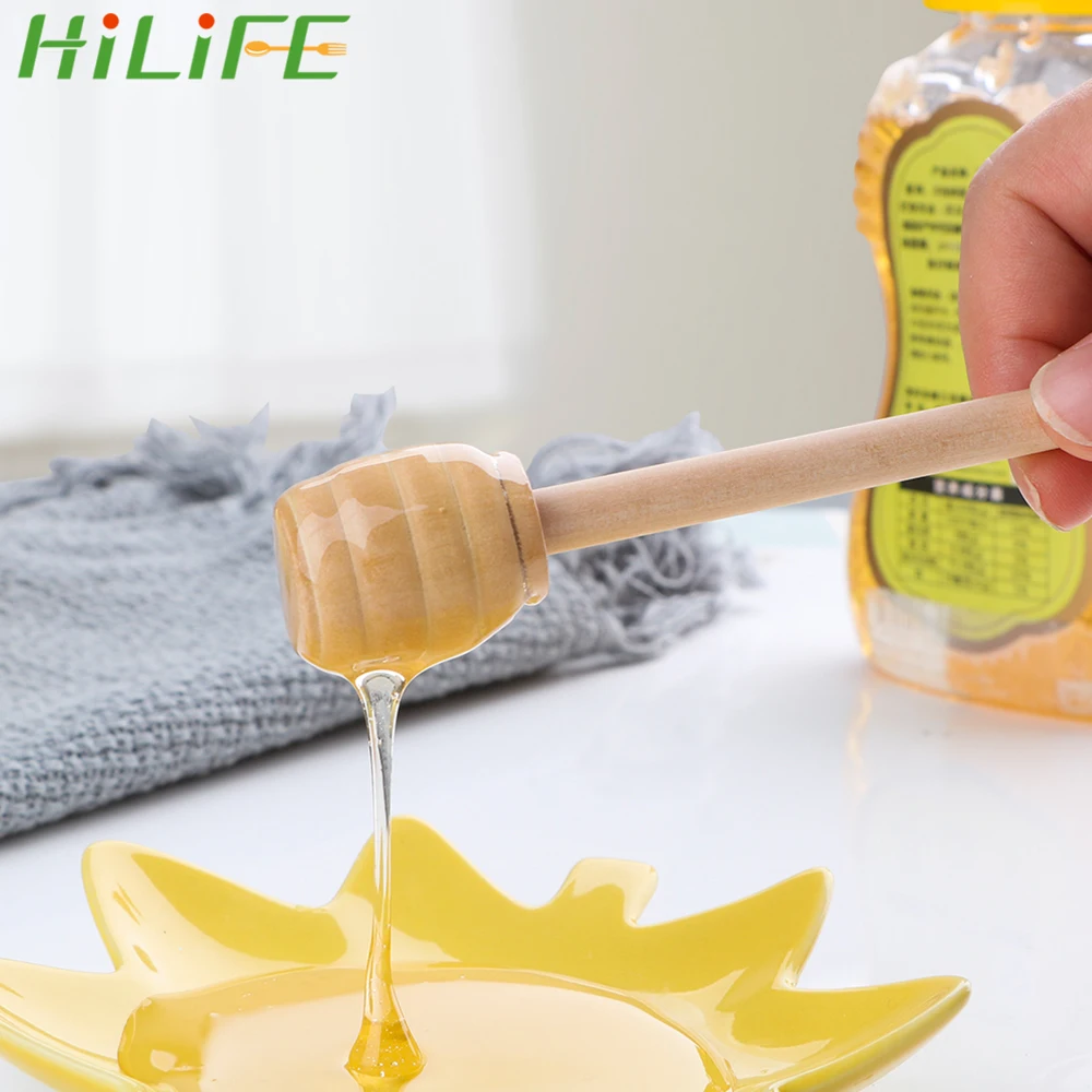 HILIFE мед фототрость длинная ручка для медовой банки деревянная палочка вечерние