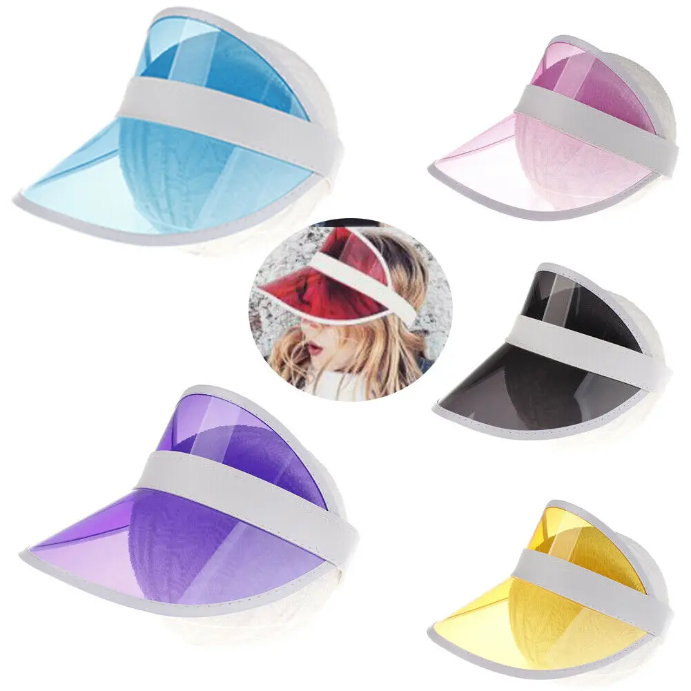 Summer Hat Sun Visor Party Casual Clear Plastic PVC Kids Sunscreen Cap Sunshade Beach | Детская одежда и обувь