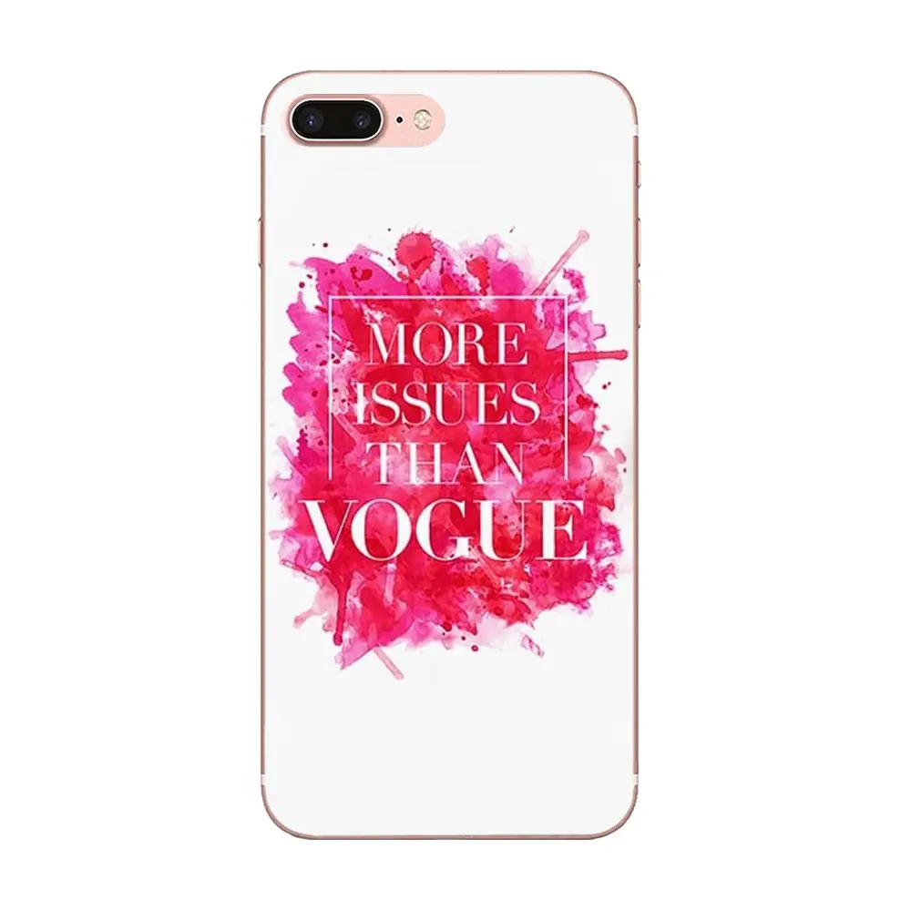 Абсолютно Новый надпись More Issues Than Vogue шаблон для LG Nexus 5 5X G2 G3 мини дух G4 G5 G6 K4 K7 K8 K10
