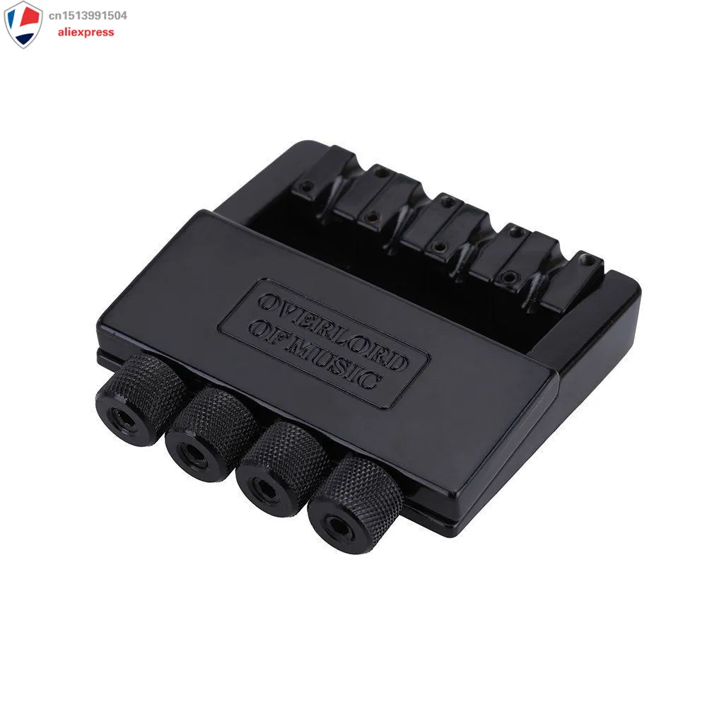 1 комплект чёрная 4-струнная мостовая система бас-гитары | Спорт и развлечения