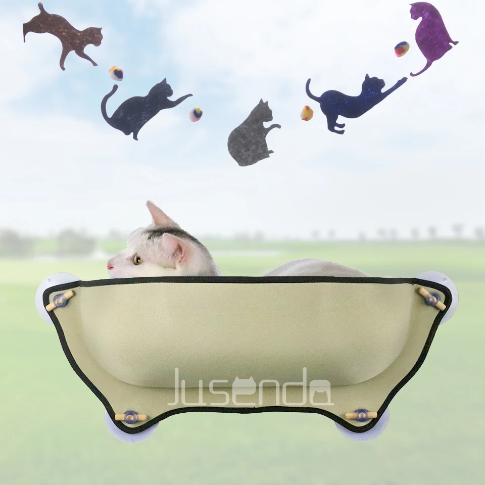 Подвесной гамак для кошек мягкий сна на присоске использования улице|hammock for