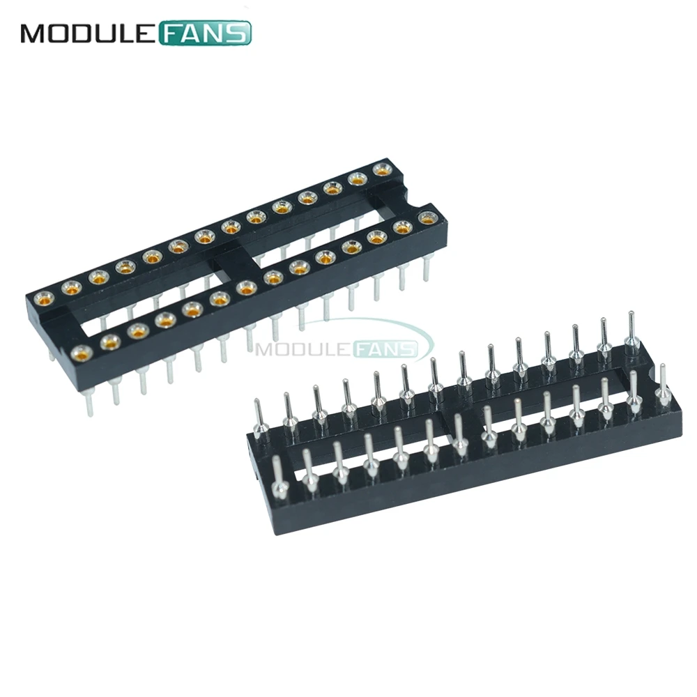 5 шт. 28Pin DIP SIP круглые IC розетки адаптер припоя узкий 28 P pin Diy Электронный 2 54 мм