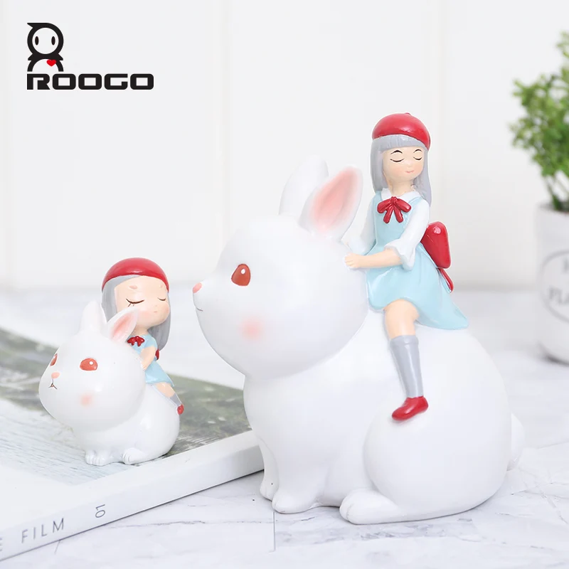 Roogo украшения для дома и сада аксессуары комнаты из смолы украшение девочек