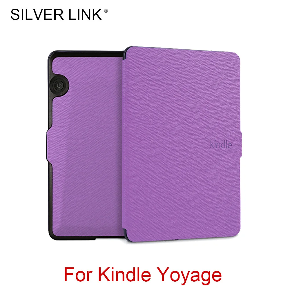 Серебряный чехол для Kindle Voyage UP из искусственной кожи многоцветная Обложка Auto