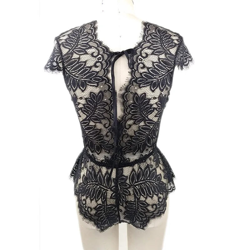 MILLYN Erotic Lingerie Plus Size Lace Teddy V Neck Sexy Hot Transparent Teddies Sleepwear |