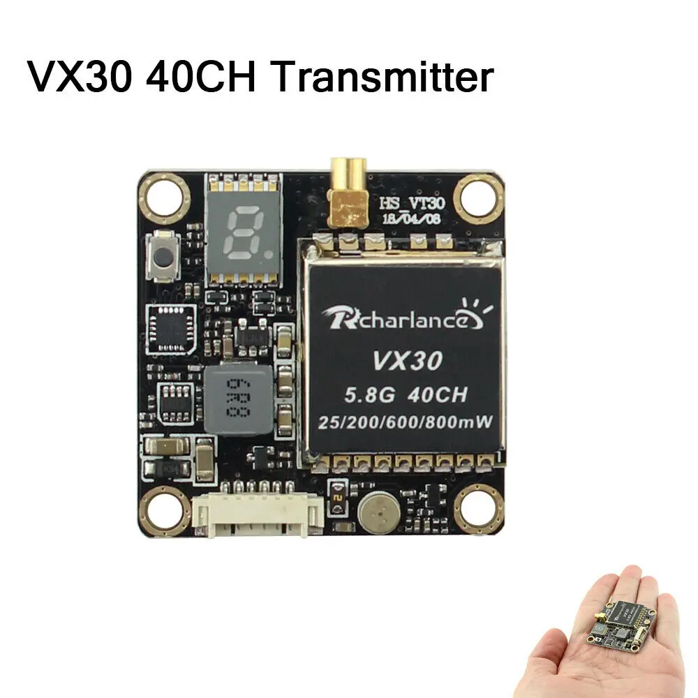 Передатчик Rcharlance VX30 5 8G FPV передатчик 25/200/600 мВт для гоночного дрона
