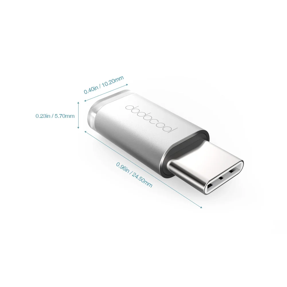 Адаптер dodocool USB 3 1 Type C папа Micro мама для Xiaomi mi5 4C 4S redmi pro OnePlus 2 Nexus 5X zuk